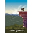 thumbnail image 2 of Escalante, Omar 13x18 Gold Ornate Wood Framed with Double Matting Museum Art Print Titled - Climb a Mountain, 2 of 4