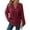 *Wine, variant on ClodeEU Womens Knit Hooded Sweaters, V Neck Button Down Shirt With Drawstring ,Henley Pullover Tops Wine,Womens Plus L