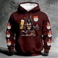 thumbnail image 2 of Oiyii Boy's Unique Cartoon 3D Print Hooded Sweatshirt Long Sleeve Graphic Pullover Daily Hoodie,, 2 of 4