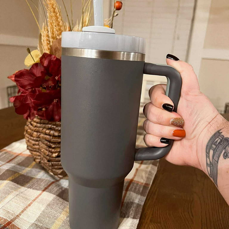 40 Oz Tumbler Mug Insulated With Handle Flip Straw Tumbler