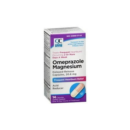 Quality Choice Omeprazole Magnesium Acid Reducer 14 Capsules (Compare