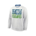thumbnail image 4 of NFL Seattle Seahawks Men's Cotton Gray Heather Long Sleeve Crew Fleece Sweatshirt, 4 of 4