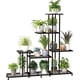 thumbnail image 1 of Soporte de Metal para Plantas, Multifuncional Decorativo Estante para plantas de Interiores y Exteriores, Estante para Macetas para Patio Jardín Balcón (5 niveles, 8 shelves, 12 macetas), 1 of 5