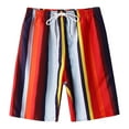thumbnail image 1 of Levmjia Mens Shorts for Running,Workout,Training, Basketball Drawstring Print Beach Shorts Holiday Style Beach Shorts, 1 of 6