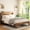 Brown, variant on CARZZI LIFE Wooden Bed Frame Full Size with Storage Headboard, Farmhouse Platform Bedframe with Bookcase Shelf & Led Lights, Sturdy Wood Slat Framework Bed Frame (Rustic Brown)