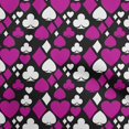 thumbnail image 1 of oneOone Rayon Fuschia Pink Fabric Poker Card Sewing Fabric By The Yard Printed Diy Clothing Sewing Supplies 56 Inch Wide, 1 of 4