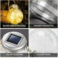 thumbnail image 6 of EpicGadget Solar Lantern Outdoor Hanging Solar Light LED Mason Jar Light Waterproof Solar Table Lamp Crack Glass Garden Globe Light for Patio Yard Party Wedding Christmas Outdoor Decoration (4 Pieces), 6 of 7