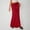 Red, variant on Fnooota Maxi Skirts for Women, Cotton Linen High Waist Back Split Summer Long Skirts Khaki Size S-2XL