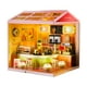 thumbnail image 1 of Kit de casa de muñecas en miniatura para armar, juguete educativo, exhibición, cubierta a prueba de polvo, coleccionables Tienda de té con leche, 1 of 9