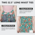 thumbnail image 6 of Pioneer Flower Floral Print Pattern Apron-Garden Aprons for Women with Pockets-Cotton Linen Waterproof Kitchen Cooking Gardening Aprons Adjustable for Kitchen,Cooking,BBQ and Salon 33x27 Inch, 6 of 7