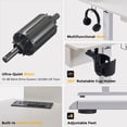 thumbnail image 5 of KeyWhat 75"X60" L Shaped Standing Desk, Electric Height Adjustable Computer Desk with Shelves & Keyboard Tray & LED Strip & Power Outlets, Carbon Fiber Black, 5 of 7