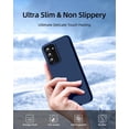 thumbnail image 5 of 【3 in 1 for Samsung Galaxy A03S case, with 2 Pack Screen Protector, Camera Protection，Liquid Silicone Slim Shockproof Protective Phone Case 6.5inch [Microfiber Lining] (Navy Blue), 5 of 12