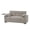 Khaki, variant on Tulib 3-in-1 Convertible Sleeper Sofa Bed, Pull Out Loveseat Couch with USB Charging Ports, Cup Holder & Swivel Side Table for Small Spaces, Black