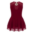 thumbnail image 3 of DPOIS Kids Girls Sequins Figure Ice Skating Dress Sleeveless Floral Tulle Dance Dress, 3 of 3