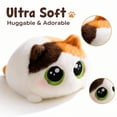 thumbnail image 2 of Calico Cat Plush with Super Soft Squeeze and Big Round Eyes, White Brown and Orange, for Kids and Adults, Stuffed Animal Toy, 2 of 4