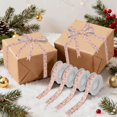 thumbnail image 7 of 5 Rolls Christmas Ribbon 1.5 inch Wide Decorative Ribbon for Gift Wrapping and Holiday Decorations Pink Flowers, 7 of 7