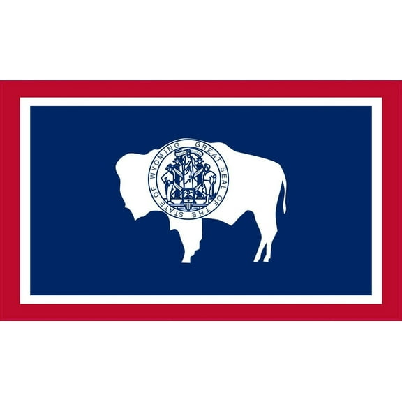 5in x 3in Wyoming State Flag Bumper Sticker Decal Vinyl Window Stickers Car Decals