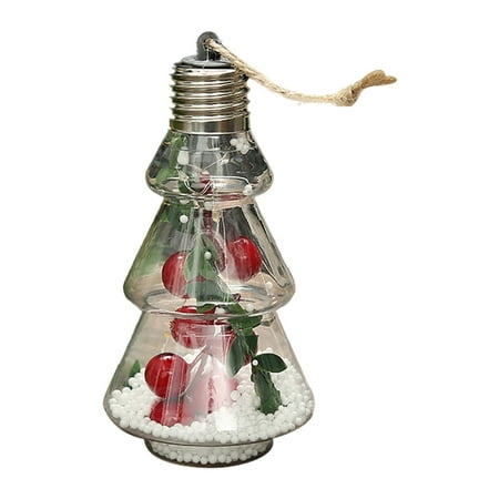 

Transparent LED Interior Christmas Tree Shape Creative Christmas Pendant Pool in The Dark