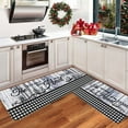 thumbnail image 1 of XIPYYKM Kitchen Carpet (2 Pieces) S Kitchen Carpet Washable Cushion Comfortable Kitchen Carpet Set Clearance Carpet, 1 of 4
