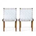 thumbnail image 2 of White CHARLOTTE LOUNGE CHAIR Acacia Wood Frame Rope Weave Outdoor Seating 20.25x28x29.75 Inch, 2 of 15