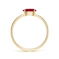 thumbnail image 2 of ANGARA Natural Oval 1 ct Ruby Off-Centered Solitaire Ring With Diamonds in 14K Yellow Gold for Women (Size-7x5mm) | July Birthstone, Birthday, Anniversary, Jewelry Gift for Women | Natural Ruby Ring, 2 of 9