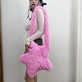 thumbnail image 3 of breaise Women's Fuzzy Star Crossbody Tote Bags Furry Shoulder Bag Cute Purse Handbag, 3 of 6
