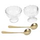 thumbnail image 2 of Glass Dessert Bowls For Friends Home Use Clear Cups For Dessert 9.00X9.00X7.50CM Elegant Style 2 Sets, 2 of 5