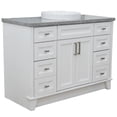 thumbnail image 2 of Bellaterra Home 400700-49S-WH-GYR 49 in. Single Rectangle Sink Vanity with Granite Top, White & Gray, 2 of 27