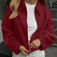 thumbnail image 5 of Mifsaly Long Sleeve Lightweight Bomber Jacket Soild Color Fashion Fall Outerwear, 5 of 9
