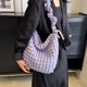 thumbnail image 4 of Bolso Bandolera Hombro Gran Capacidad Con Nicho Seersucker Nube Plisado Femenino 5152 (Púrpura) Púrpura, 4 of 9