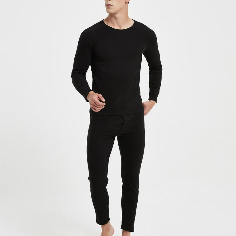 TQWQT Thermal Underwear for Men, Ultra Soft Long Johns Set Fleece Lined  Warm Base Layer Top and Bottom for Cold Weather