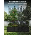 thumbnail image 5 of 3-Piece/4-Piece/7-Piece Trellis Planter Set - 63" H Raised Garden Bed w/Privacy Screens | Stackable Planters for Climbing Plants | Outdoor Patio & Balcony Privacy Screen (Black), 5 of 7