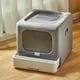 thumbnail image 1 of Cat Litter Box with Scoop and Tray Sifting Enclosed Foldable Kitten Toilet Detachable Poop Top Front Entry Pet Supplies ShopWise Round, 1 of 6