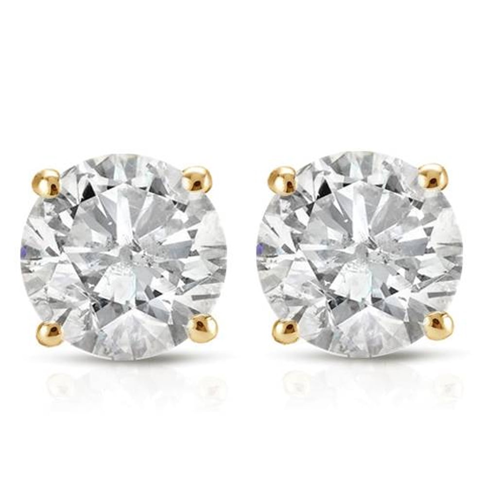 14K Solid Gold Brilliant Round Cut Natural Diamond Mini Bar Stud Earrings 14K Solid Gold Brilliant Round Cut Natural Diamond Mini Bar Stud Earrings
