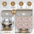 thumbnail image 6 of Spring Botanical Window Privacy Film, Watercolor Floral Flowers Country Vintage Static Cling UV Sun Blocking Tint Film Heat Control Windows Films for Bedroom Bathroom, Window Stickers 35.4"x78.7", 6 of 8