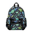 thumbnail image 3 of DarkBlue Cartoon Dinosaurs Rockets Pattern Cute School Backpack Bag for School with Padded Back and Adjustable Shoulder Straps 15.25"x11.5"x5.25", 3 of 5