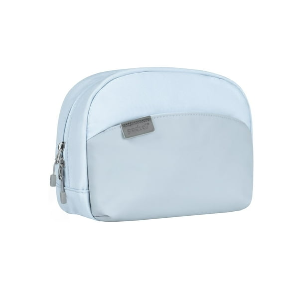 Paquete de neceseres de viaje con varios compartimentos, color azul glaciar
