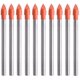 thumbnail image 1 of Brocas de acero de 10 mm para cerámica, vidrio, azulejos, mármol y espejos. Punta de carburo de tungsteno de 6 mm para materiales duros y frágiles., 1 of 5