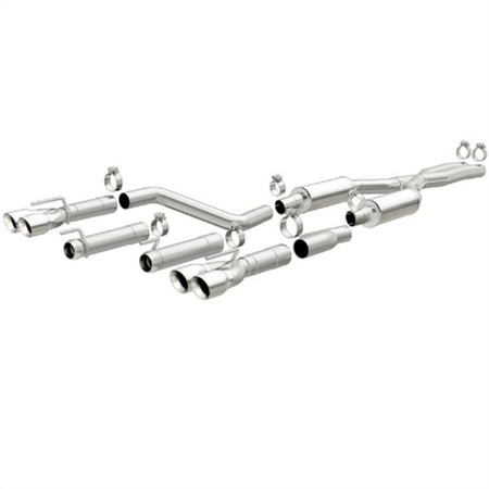 Hb Cat Back Exhaust - Magnaflow Exhaust Competition Series Stainless Steel Cat-Back Exhaust System (Dual Split Rear Exit) 19205