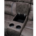 thumbnail image 2 of Lexicon Madrona Hill Microfiber Double Reclining Love Seat in Dark Brown, 2 of 9