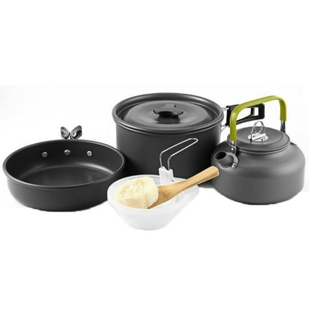 

Kitchen Gadgets Outdoor Camping Set Pot Teapot Combination 2-3 Person Set Pot Kitchen Organization