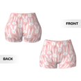 thumbnail image 5 of Lsque Cute Rabbit Carrot Pattern High Waisted Biker Shorts for Women-Tummy Control Fitness Athletic Workout Running Yoga Gym Shorts,Moisture-Wicking-Large, 5 of 9
