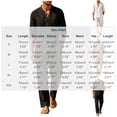 thumbnail image 3 of Men 2 Piece Outfit Set, Lace Up V Neck Long Sleeve Shirt & Elastic Waist Straight Pants, Lightweight Loose Casual Suit Black XXL(XXL), 3 of 5