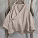 thumbnail image 2 of Talla grande Tops de tallas grandes,Camisa de lino para mujer, cuello cruzado, mangas largas con abertura lateral, cuello en V informal, ideal para el hogar o el trabajo, sopatenor, 2 of 9