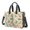Dinosaur and Leaf Beige Pattern, variant on Dinosaur and Grid Rainbow Pattern Canvas Messenger Tote Bag, Teacher Tote with Multi Pockets & Removable Strap, Large Capacity Gifts for Work Travel Shopping
