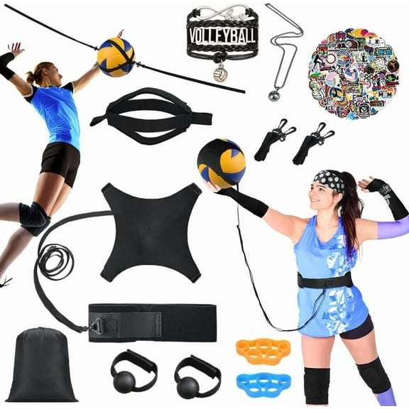 UniVerse Solo Volleyball Trainer: All-in-One Volleyball Training Equipment with Rebounder for Serving, Spiking & Setting Practice Serve Trainer & Practice Gift for Beginners to Pros