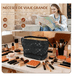 thumbnail image 3 of Bolsa De Maquillaje Grande Cosmetiquera De Viaje Doble Capa Xtellar cafe, 3 of 3