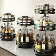 thumbnail image 2 of 1pack 2-Tier Premium Metal Spice Rack - Effortless 360° Rotating Organizer - Space-Saving Design For Kitchen, Dining, Bathroom - Versatile Home Kitchen Essential, Utility Racks, 2 of 8