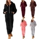 thumbnail image 4 of Mono de lana de Coral de talla grande para mujer, pijamas de Navidad, pijamas de una pieza, ropa de dormir cálida con capucha para mujer, Invierno, 4 of 4