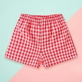 thumbnail image 2 of RUTAYY Children Girls' Shorts Plaid Casual Light Summer Casual Comfort, Red, 4-5 Years, 2 of 4